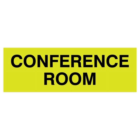 Basic Conference Room Sign (Yellow / Black) - Medium