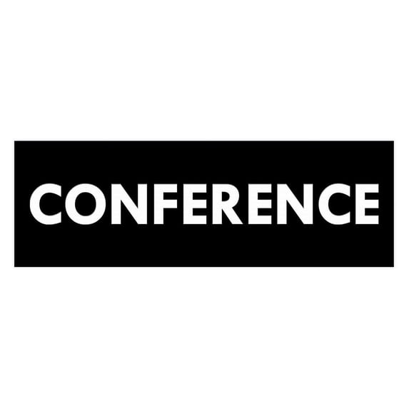 Basic Conference Sign (Black) - Large