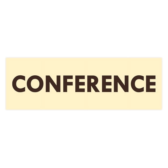 Basic Conference Sign (Ivory/Dark Brown) - Medium