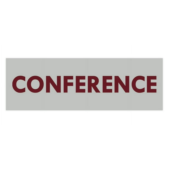 Basic Conference Sign (Light Grey / Burgundy) - Large