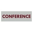 thumbnail image 1 of Basic Conference Sign (Light Grey / Burgundy) - Small, 1 of 5