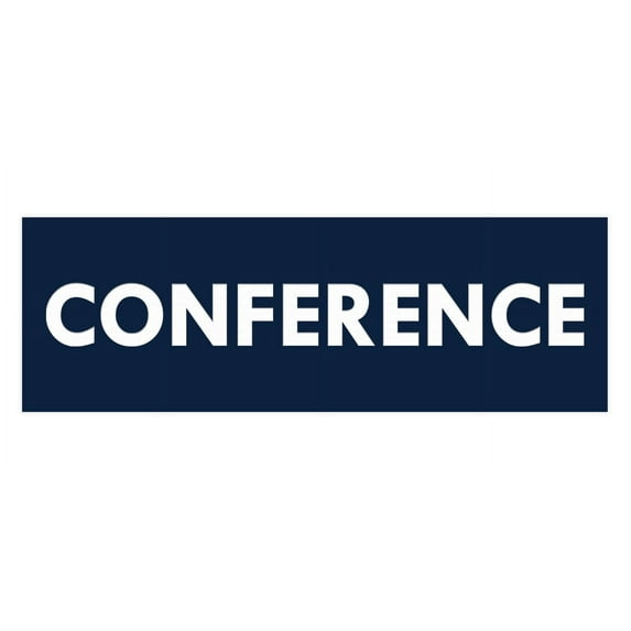 Basic Conference Sign (Navy Blue / White) - Medium