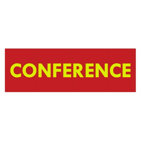 Basic Conference Sign (Red/Yellow) - Large