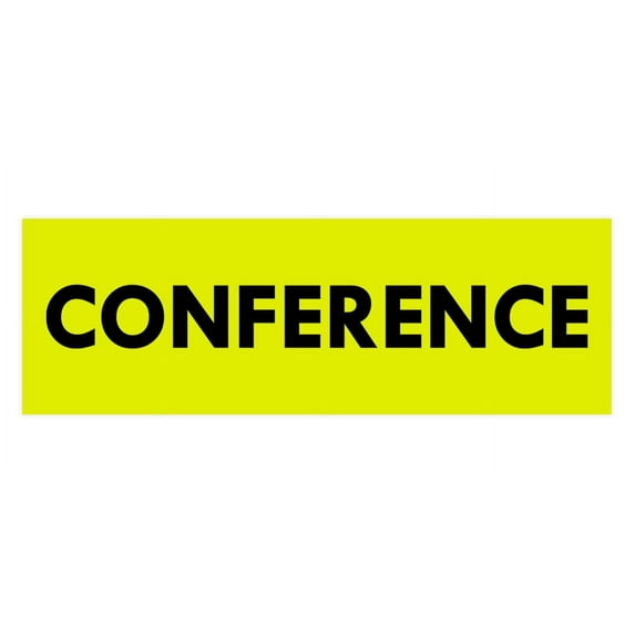 Basic Conference Sign (Yellow / Black) - Small