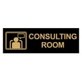 thumbnail image 1 of Basic Consulting Room Sign (Black /Gold) - Small, 1 of 4