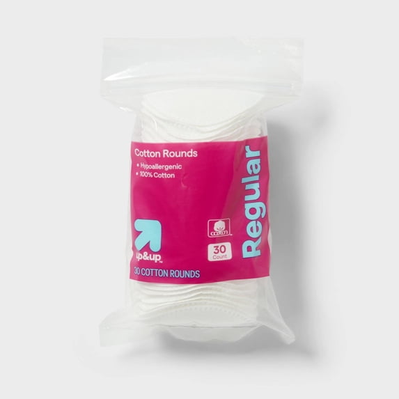Basic Cotton Rounds Nail Polish and Makeup Remover Pads - 30ct