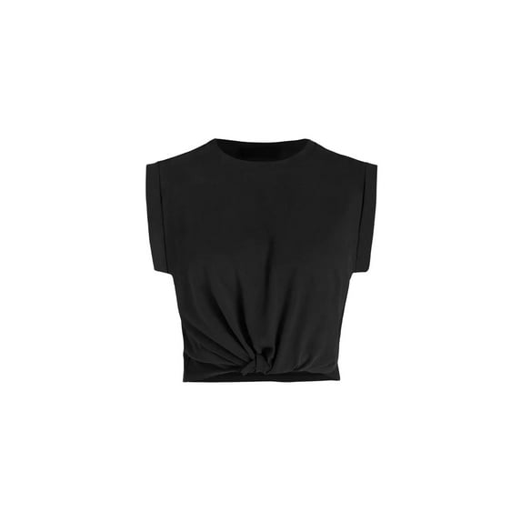 Basic Crew Neck Cropped T-Shirt