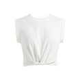 thumbnail image 1 of Basic Crew Neck Cropped T-Shirt, 1 of 7