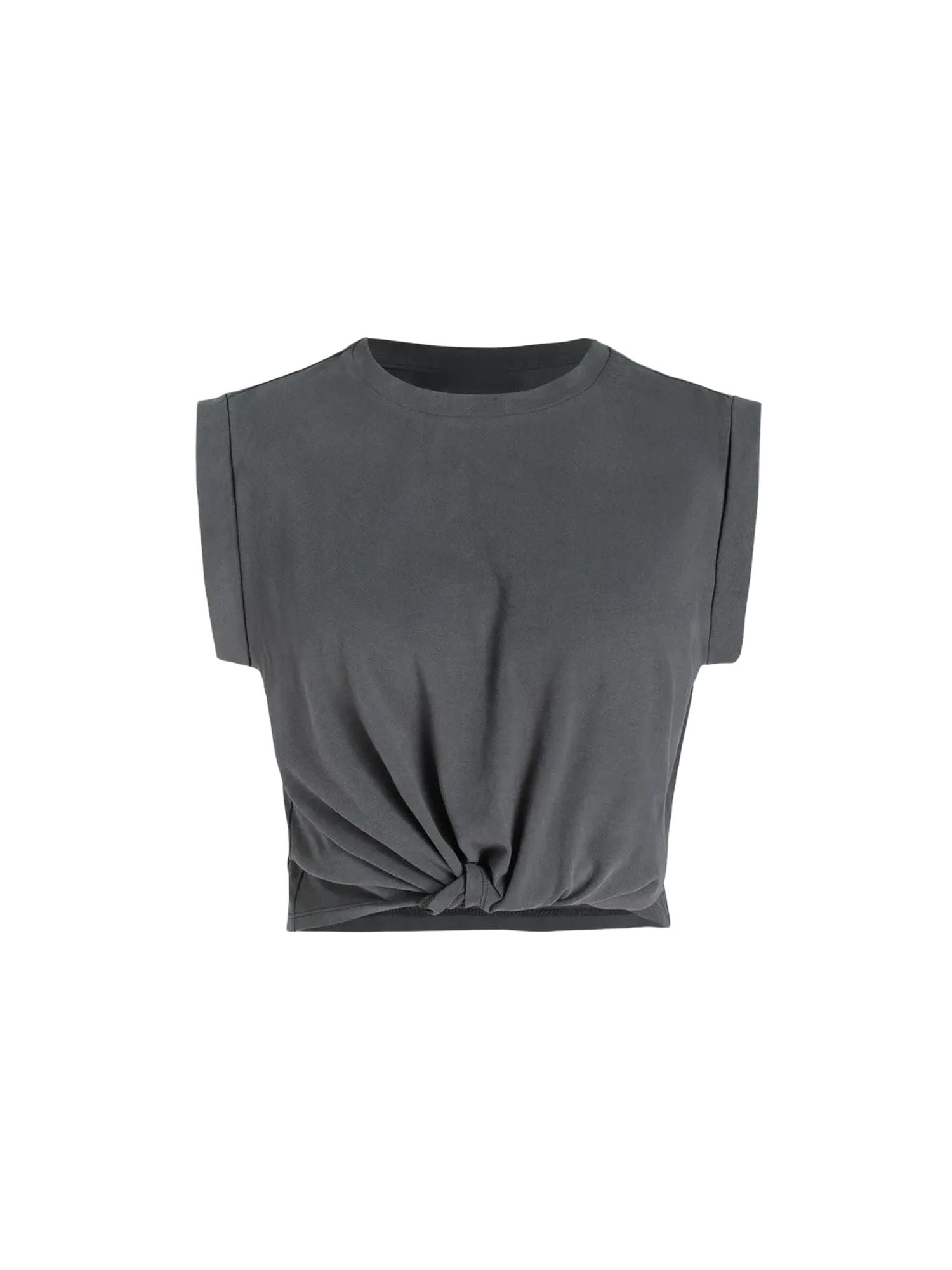 Basic Crew Neck Cropped T-Shirt - Walmart Business Supplies