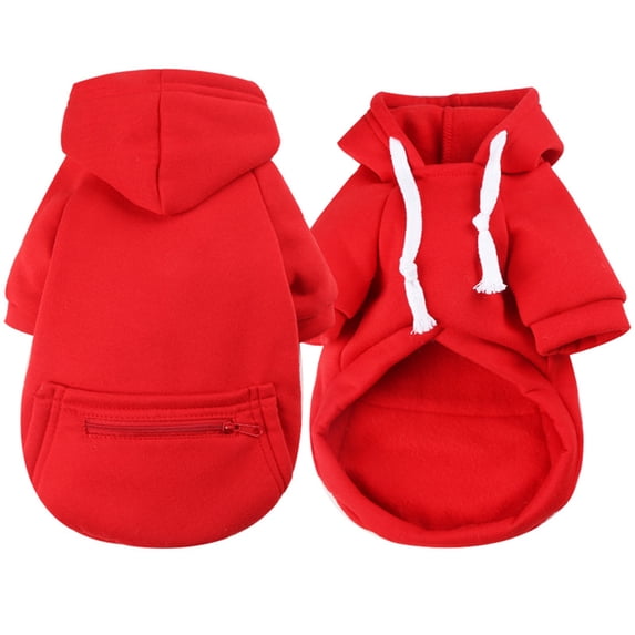 Basic Cute Dogs Hoodie Sweaters for Small Medium Large Cute Dogs Cats Puppy Clothes Cute Dogs Hoodies Sweatshirt with Small Pockets Fall Winter Chihuahua Dachshund Golden Retriever Outfits (Red,XXL)