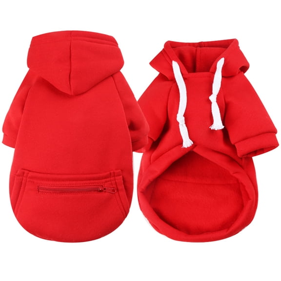 Basic Cute Dogs Hoodie Sweaters for Small Medium Large Dogs Cats Puppy Clothes Soft Warm Dogs Hoodies Sweatshirt with Small Pockets Fall Winter Chihuahua Dachshund Golden Retriever Outfits (Red,XL)