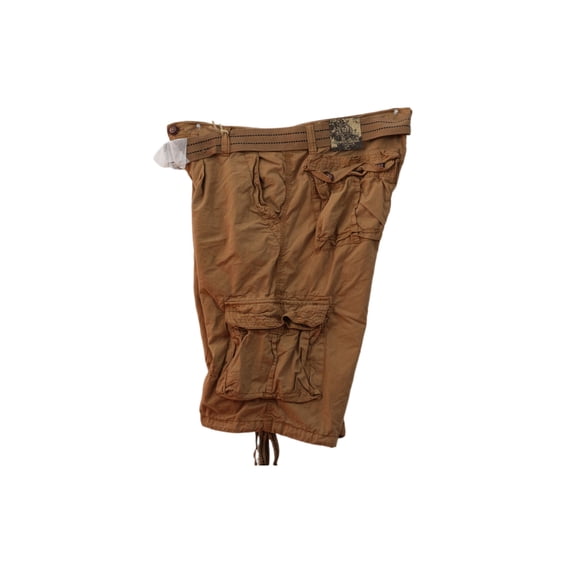Men’s 06 Pockets Wrinkled Cargo Shorts – Khaki