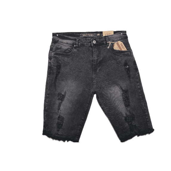 Basic Denim Ripped Shorts