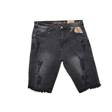 Basic Denim Ripped Shorts