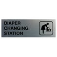 thumbnail image 1 of Basic Diaper Changing Station Door / Wall Sign - Silver - Small, 1 of 5