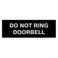 thumbnail image 1 of Basic Do Not Ring Doorbell Sign (Black / Silver) - Medium, 1 of 5
