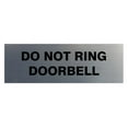 thumbnail image 1 of Basic Do Not Ring Doorbell Sign (Brushed Silver) - Large, 1 of 5