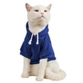 thumbnail image 1 of ZDM Basic Dog Hoodie, Dog Warm Jacket, Cat Apparel, Dog Shirt, Dog Clothes for Puppy Kitten Small Medium Dogs Cats Cadet Blue, 1 of 7