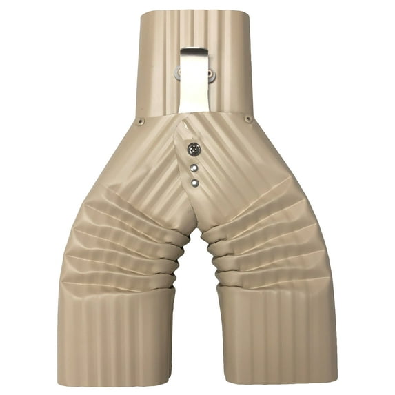 Basic Downspout Diverter for Rain Barrels (3X4, Antique Ivory)