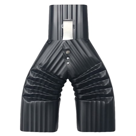 Basic Downspout Diverter for Rain Barrels (3X4, Black)
