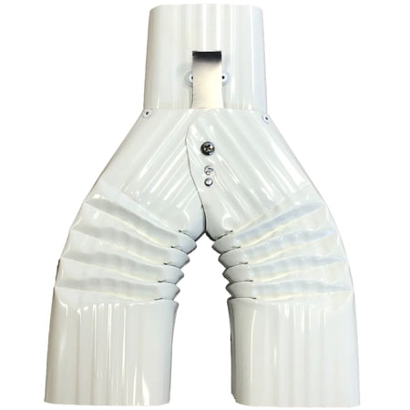 Basic Downspout Diverter for Rain Barrels (3X4, High Gloss White)