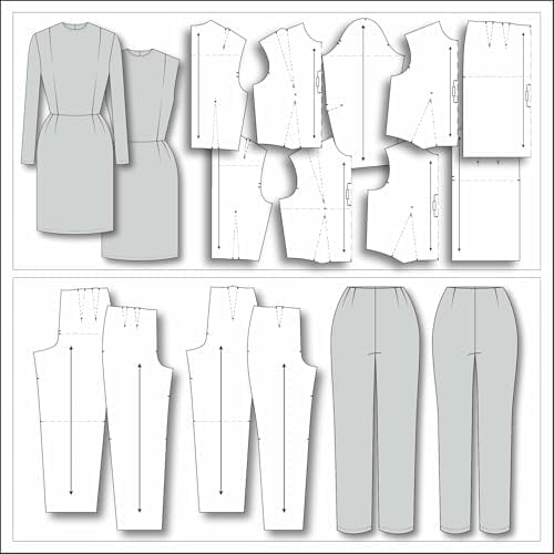 Basic Dress and Pants Mega Bundle Pattern Blocks/Slopers for Wolf Form (Sizes 4-18) Printed Pattern$$Art & Craft