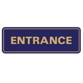 thumbnail image 1 of Basic ENTRANCE Door / Wall Sign - Blue / Gold - Large, 1 of 5