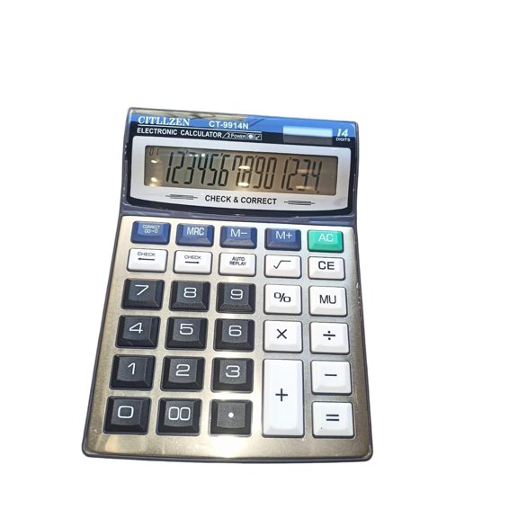 Basic Electronic Calculator 14 Digit CT-9914N | 112 Step Check Correct