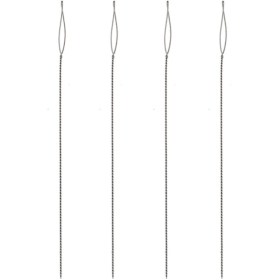 Basic Elements Collapsible Eye Needles – 2.5 Inch Long – Flexible Twisted Wire – Large Eye, Easy to Thread – 4 Medium Needles