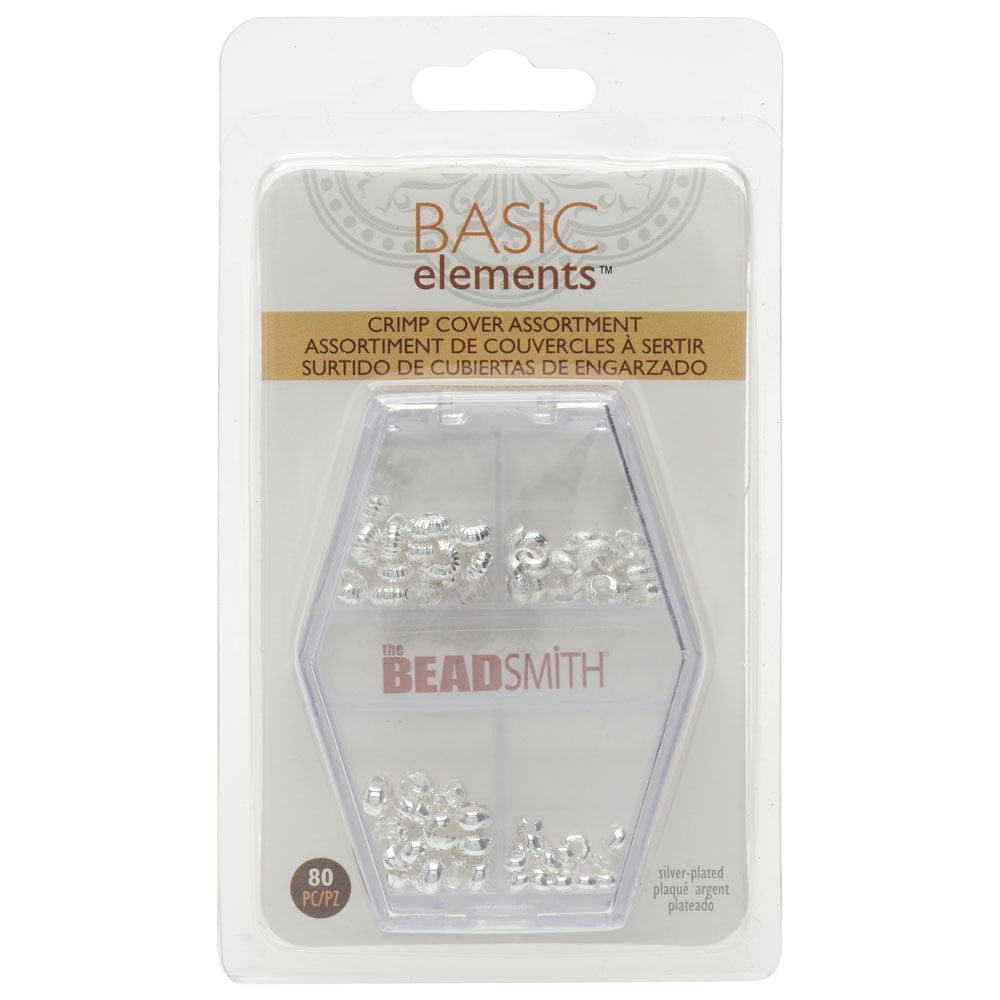 The Beadsmith® Assorted Silver Plated Crimp Tubes & Crimp Covers