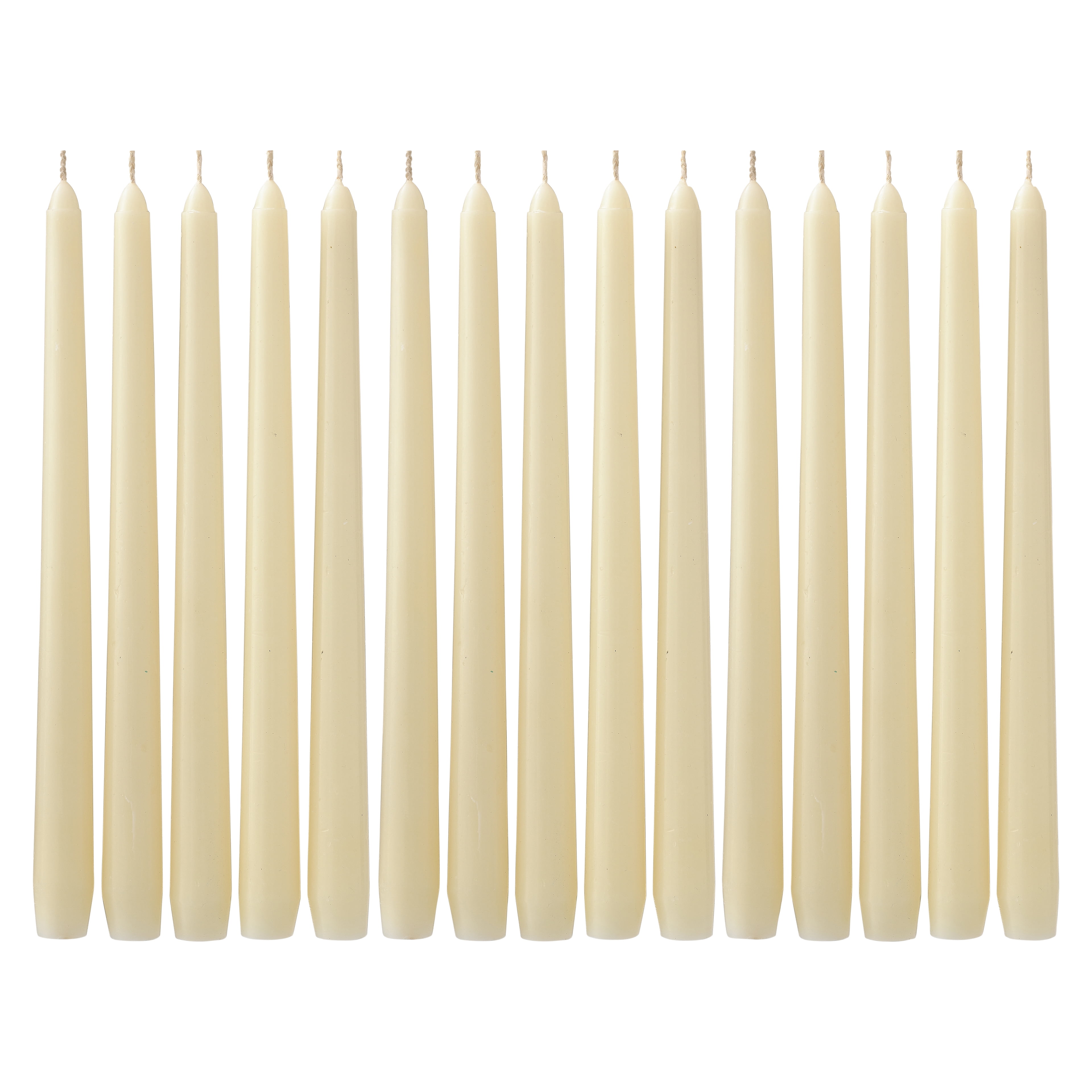 Ivory Unscented Paraffin Wax Taper Candle Set