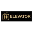 thumbnail image 1 of Basic Elevator Sign (Black Gold) - Large, 1 of 4