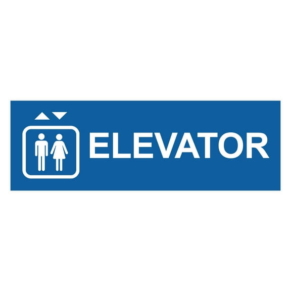 Basic Elevator Sign (Blue) - Small