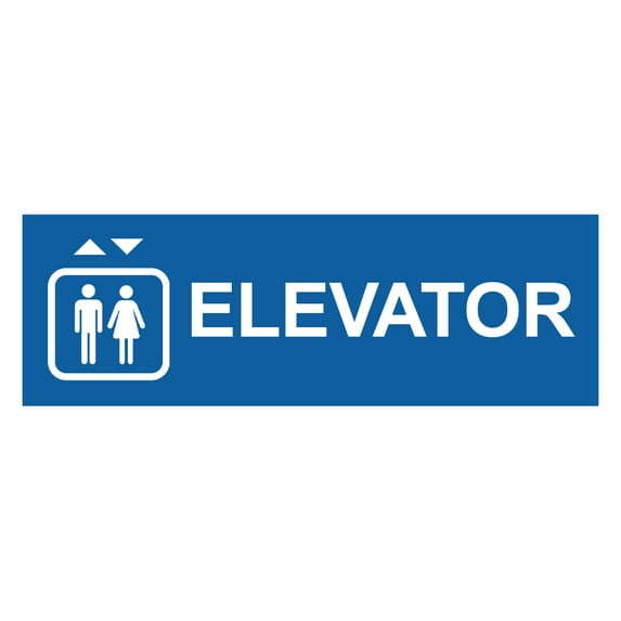 Basic Elevator Sign (Blue) - Small