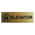 thumbnail image 1 of Basic Elevator Sign (Brushed Gold) - Large, 1 of 4
