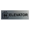 thumbnail image 1 of Basic Elevator Sign (Brushed Silver) - Small, 1 of 4