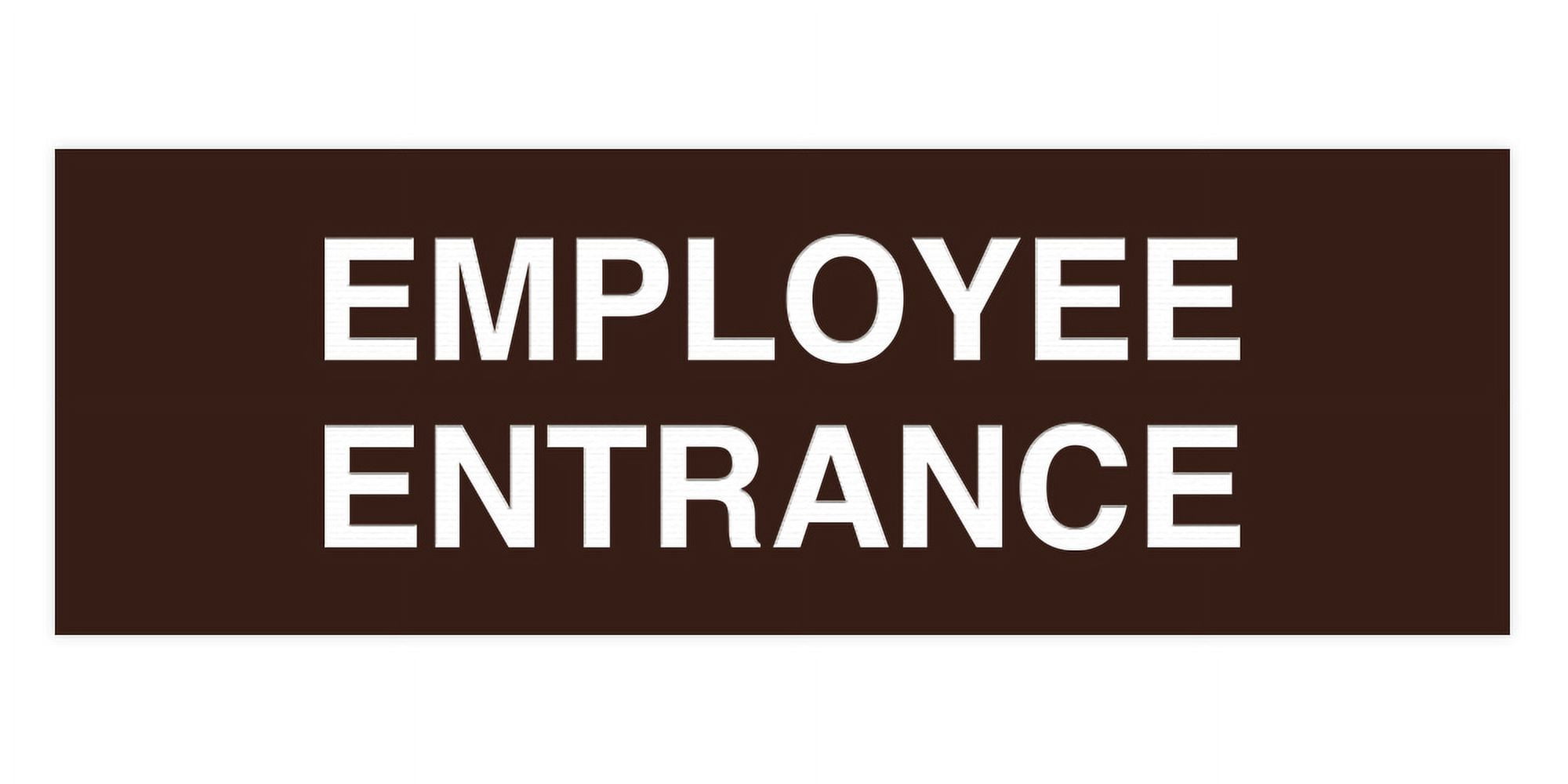 Basic Employee Entrance Sign (Dark Brown) - Small - Walmart.com