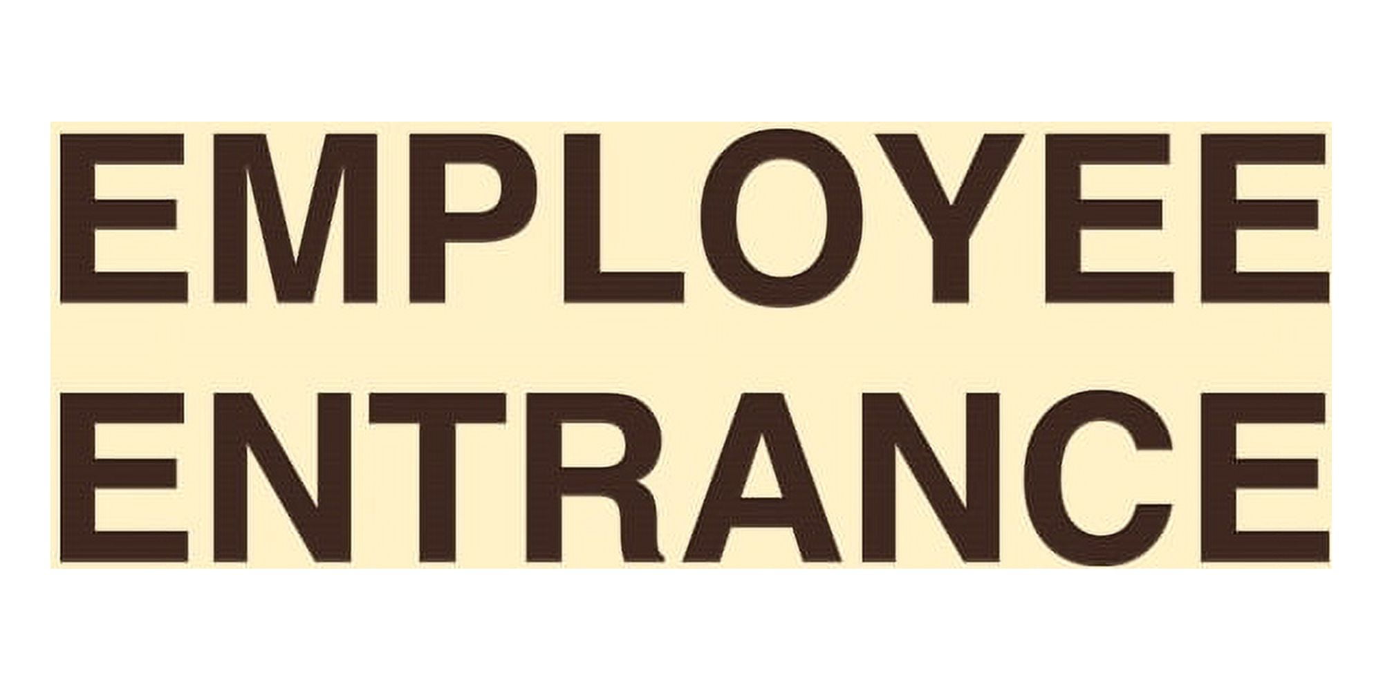 Basic Employee Entrance Sign (Ivory/Dark Brown) - Small - Walmart.com