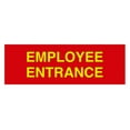 thumbnail image 1 of Basic Employee Entrance Sign (Red/Yellow) - Small, 1 of 5