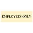 thumbnail image 1 of Basic Employees Only Door / Wall Sign - Ivory / Dark Brown - Large, 1 of 5