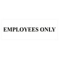 thumbnail image 1 of Basic Employees Only Door / Wall Sign - White - Small, 1 of 5