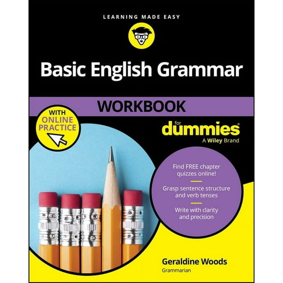 Basic English Grammar Workbook for Dummies with Online Practice Quizzes, (Paperback)