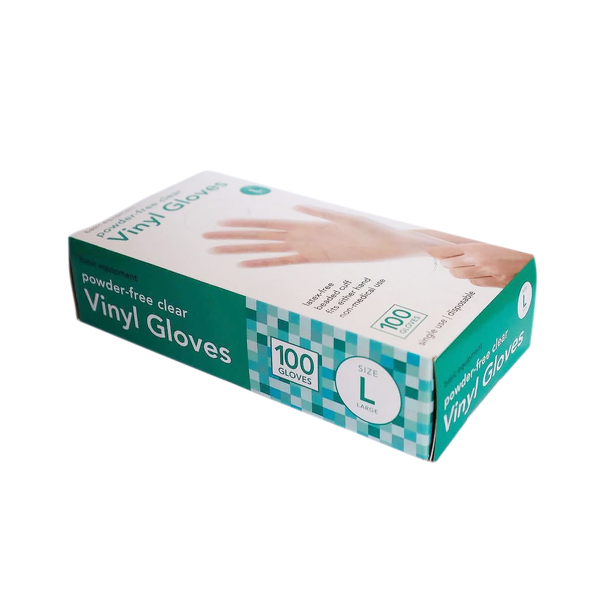 Basic Equipment Large Vinyl Disposable Gloves, 100ct.