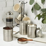 Basic Essentials Stainless Steel 3 Piece Coffee, Tea, Sugar Set