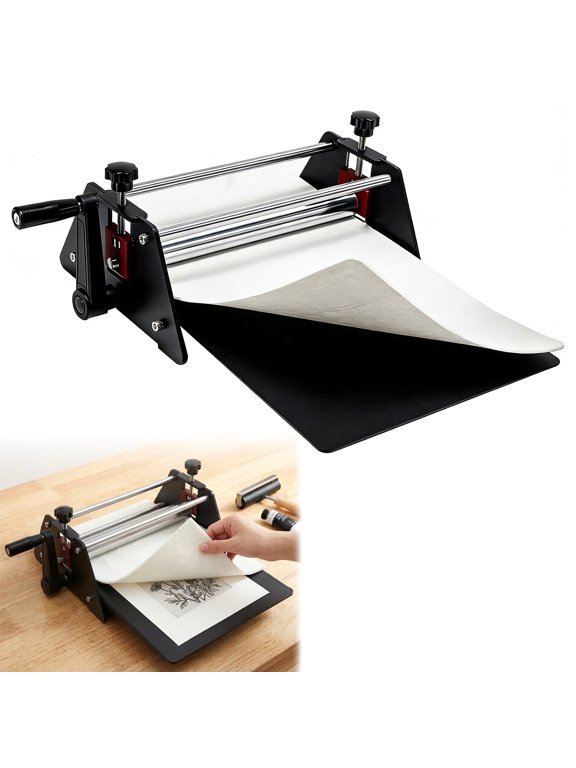 Basic Etching Printing Press for Printmaking with Felt & Base Plate, Fit for Etching, Embossing, Block, Monotype, Lithography, Relief Block Printing, Printing Size 11 ""L x 10"" W x 7.2 ""H