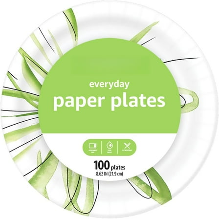 Basic Everyday Paper Plate, 8.62", Disposable
