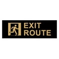 thumbnail image 1 of Basic Exit Route Sign (Black Gold) - Medium, 1 of 4