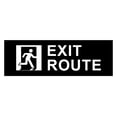 thumbnail image 1 of Basic Exit Route Sign (Black) - Large, 1 of 4