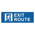 thumbnail image 1 of Basic Exit Route Sign (Blue) - Small, 1 of 4
