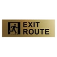 thumbnail image 1 of Basic Exit Route Sign (Brushed Gold) - Medium, 1 of 4